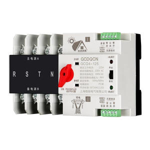 Interruptor de transferencia automática trifásico Shanghai Gechi Gcq4 125A 4P para conexión a red fotovoltaica - Product Image 1