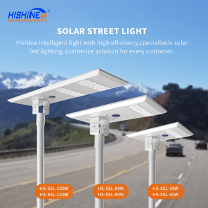 Hishine Tất Cả Trong Một 60W 300W Ngoài Trời Năng Lượng Mặt Trời Bảng Điều Khiển Ánh Sáng Đường Phố Năng Lượng Mặt Trời Bãi Đậu Xe LED Ánh Sáng Ngoài Trời IP65 Không Thấm Nước - Product Image 4