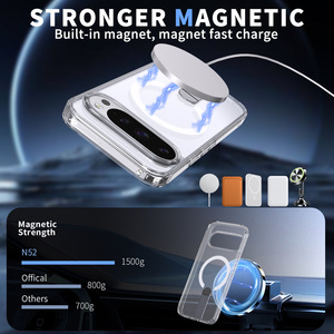 Google <span class=keywords><strong>Pixel</strong></span> 10 <span class=keywords><strong>Pro</strong></span> XL Soporte vertical magnético TPU + PC Funda de teléfono a prueba de golpes - Product Image 3