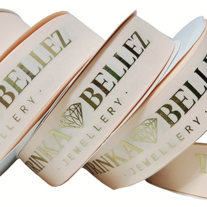 Ruban gros-grain en polyéthylène imprimé avec logo poignée de sac personnalisée accessoires de couture ruban de coton - Product Image 1