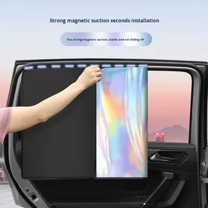 Nueva Cortina Lateral Magnética Láser Colorida para Coche, Parasol Transpirable de Titanio Plateado para Interiores, Kits Transfronterizos - Product Image 1