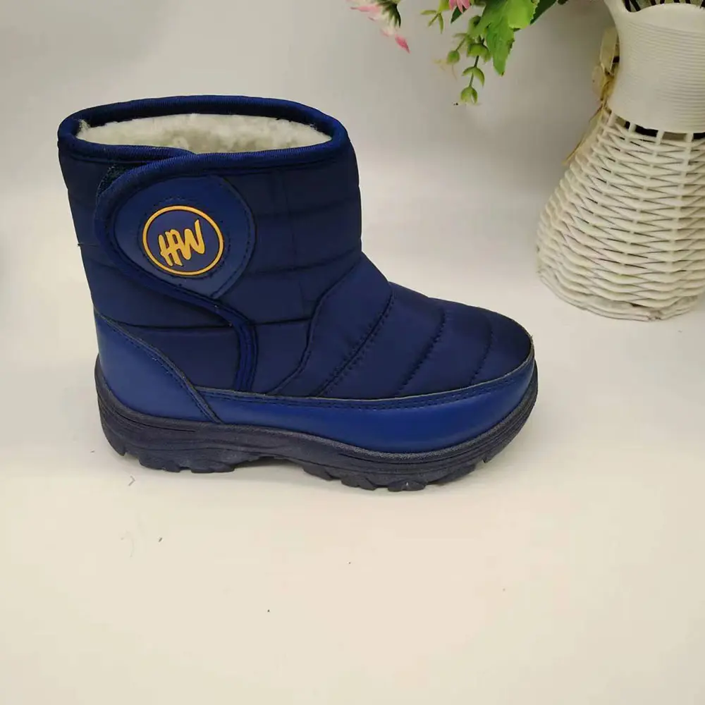 Bottes d'hiver de créateur RTS de haute qualité pour garçons chaussures de marche chaudes antidérapantes avec hauteur de cheville en coton et semelle intérieure en PU