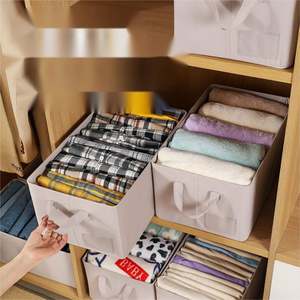 Hot Sale Foldable Closet Storage <b>Wardrobe</b> Organization Jeans and Shirt Organizer Storage Box for Clothing - Product Image 2