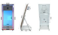 65 Cabine Photo Portable Miroir Magique avec Écran Tactile et Cadre LED pour Événements - Livraison Directe