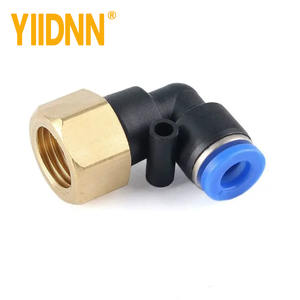 PLF gomito 4 6 8 10 12 femmina connettore a spinta nuovo 1/8 \ "1/4 \" 3/8 \ "1/2 \" raccordi pneumatici rapidi per connettore aria - Product Image 1