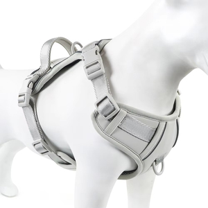 Custom Logo Comfort Breathable Adjustable Reflective Soft Neoprene Dog Harness <b>Padded</b> for Pet Outdoor <b>Walking</b> - Product Image 1