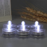 Bougie LED sans flamme submersible en plastique coloré, étanche, pour décoration de bocal à poissons, idéale pour Noël et les fêtes