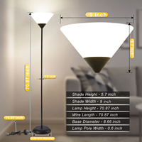 Sml Pas Cher Simple Fils et Mère Ange E27 Deux Supports de Lampe Abat-Jour Lampe à Incandescence Ampoule Base en Métal Lampadaire Debout