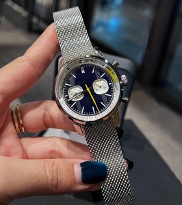 Reloj de cuarzo para hombres de negocios, <span class=keywords><strong>cronómetro</strong></span> deportivo multifunción, reloj de pulsera con números geométricos, reloj de cuero genuino negro para hombre, resistente al agua - Product Image 3
