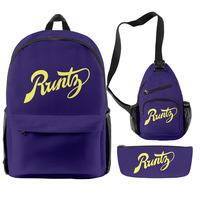 Sac à dos personnalisé imprimé, étanche, motif dessin animé, pour voyage en plein air, style Cookie Backwoods RAW, lot de 3 pièces, en stock – Offre Spéciale