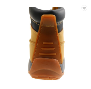 รองเท้าบูทนิรภัยสำหรับผู้ชายหนังแท้หัวรอบเท้าเหล็กป้องกันการบดทำงานอุตสาหกรรม - Product Image 2