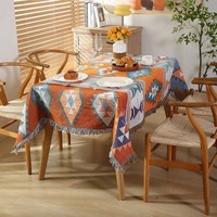 Nappe marocaine décorative pour table, couverture anti-poussière, tissu décoratif, couverture de camping extérieure