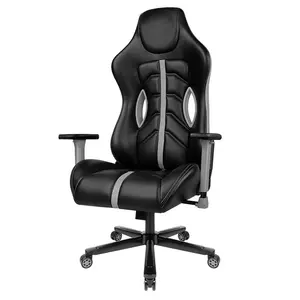 Drops hipping brandneue echte schwarz grau ergo Autos itz Stil Gamer Bürostuhl Gaming Chair RGB Pu Leder Gaming Chair