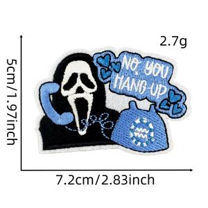 Nouvelle broderie de dessin animé <span class=keywords><strong>Ghost</strong></span> Face avec adhésif thermocollant pour vêtements et vestes - Product Image 5