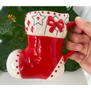 <span class=keywords><strong>Taza</strong></span> de bota de Papá Noel de <span class=keywords><strong>Navidad</strong></span>, sublimación, pintura a mano, bota de dolomita, <span class=keywords><strong>taza</strong></span> de té con cabeza de reno, zapato de cerámica, <span class=keywords><strong>taza</strong></span> bonita de café - Product Image 3