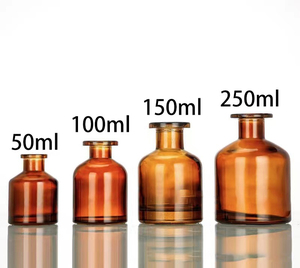Bouteille en verre cylindrique <span class=keywords><strong>vide</strong></span> de 50 ml, 100 ml, 250 ml, ambre, noir, transparent, pot d'aromathérapie, diffuseur de parfum, bouteille en verre - Product Image 3