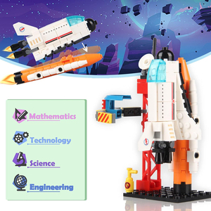 Lego 3 En 1 Juguete Lanzadera Espacial Con Figuras - Cohete De Construcción Para Niños, Con Luces Y Sonido Juguete Educativo Ciencia