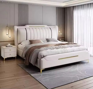 Cadre de lit moderne en cuir capitonné, taille double/queen/<span class=keywords><strong>king</strong></span>, avec espace de rangement, design gain de place, écologique, durable, assemblé en pin - Product Image 2