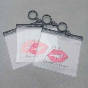 Sac à fermeture éclair en PVC transparent recyclable personnalisé de petite taille pour cosmétiques, bijoux, emballage de bagues, pochette à fermeture éclair - Product Image 2