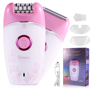 เครื่องโกนขนและเล็มขน 2 in 1 สำหรับผู้หญิง ยี่ห้อ Hatteker พร้อมไฟ LED กำจัดขนด้วยไฟฟ้า - Product Image 1