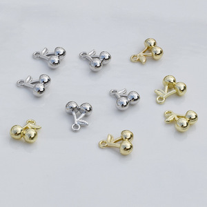 Composants de bijoux en alliage plaqué or et argent pour la fabrication de boucles d'oreilles, accessoires DIY, forme ronde GJ60 - Product Image 2