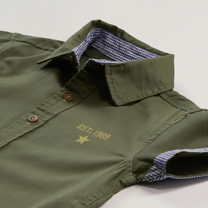 เสื้อเชิ้ตลำลองผ้าลินินสำหรับผู้ชายไซส์ใหญ่พิเศษระบายอากาศกันรอยยับสำหรับวัยรุ่นฤดูใบไม้ผลิฤดูร้อน - Product Image 1