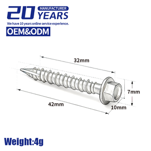 Vis autotaraudeuses revêtues Dacromet résistantes à la corrosion, attaches durables pour les applications en métal et en bois - Product Image 2