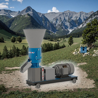 Machine à granulés motorisée à matrice plate, haute productivité, pour l'alimentation des bovins, volailles, poissons, granulation d'aliments flottants