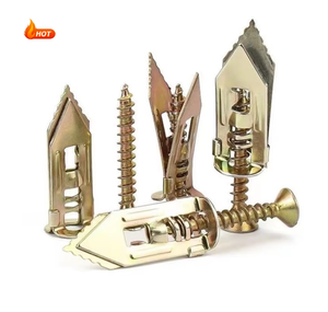 Kit d'ancres auto-perceuses pour cloisons sèches, vis en acier argenté M12 50/50, <span class=keywords><strong>fixation</strong></span> murale <span class=keywords><strong>sans</strong></span> perçage, capacité de 50 lb (20 kg), boîte - Product Image 1