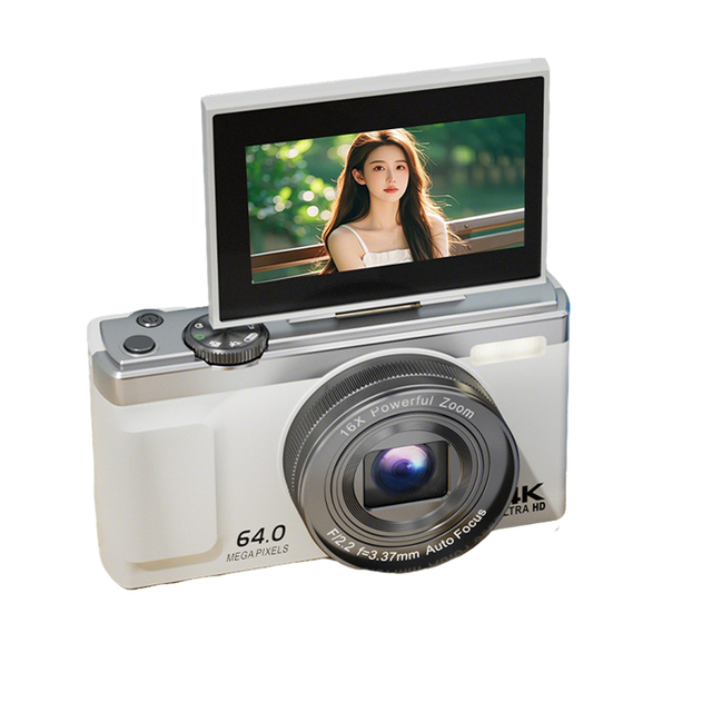 4K Digital Mirrorless Camera - Retro Style for Students | Campus Life Selfie & Video Recording