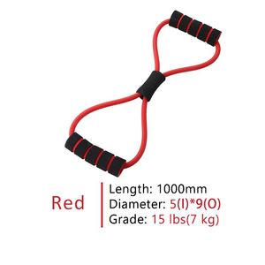 Yuiwu Duy Nhất Màu Đỏ TPE Resistance Bands Set Đào Tạo Tập Thể Dục Yoga Workout 8 Hình Dạng Ngực Expander Tập Thể Dục Ống - Product Image 3