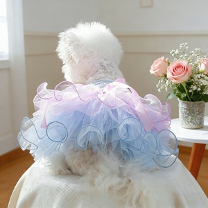 Vestido de Tul Estilo Hada para Perros Pequeños, Ropa para Mascotas de Poliéster para las Cuatro Estaciones - Product Image 3