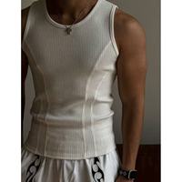 Fabricant OEM de débardeurs côtelés pour hommes, vente en gros, en polyester très extensible, coupe ajustée, pour la gym