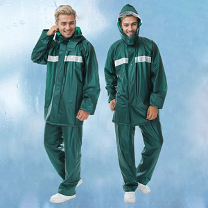 Adult <strong>PVC</strong> Haoya Rainproof Full-body <strong>Raincoat</strong> Rain Pants Set 2-piece Cycling Thickened <strong>Raincoat</strong> Suits Set Waterproof - Product Image 1