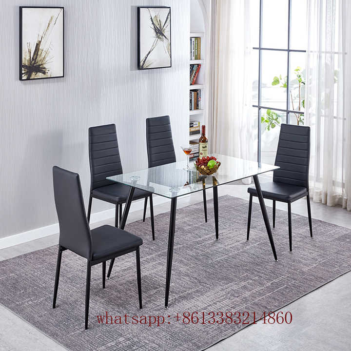 長方形クリアテーブル透明リビングルームテーブルMesa de comedor 