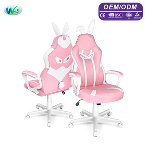 Sillas de Juego Profesionales con Orejas de Conejo, Compatibles con OEM/ODM, Sillas de Juego Rosas, Silla de Juego Linda Blanca y Rosa - Product Image 2