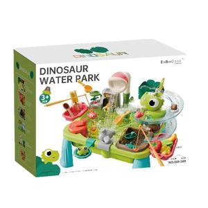 Parc aquatique dinosaure avec fonction de décharge d'eau électrique, ensemble de jeu éducatif en plastique pour enfants, petite taille - Product Image 5