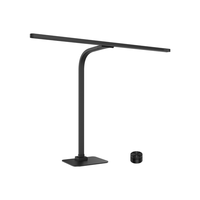 Lampe de bureau LED à pince large, bras articulé long, anti-lumière bleue, protection des yeux, lampe intelligente à clipser pour l'étude, le bureau, le dessin, l'établi