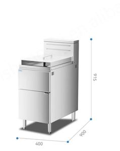 Friteuse professionnelle industrielle en acier inoxydable à gaz, 3 brûleurs, style américain, gaz naturel, pour poulet et frites, garantie 1 an - Product Image 2