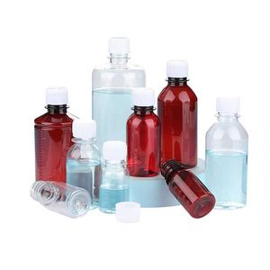 Botellas de Laboratorio de Plástico Mingxu de 100ml, 250ml y 500ml con Tapas Graduadas Transparentes para Dispensar Líquidos - Product Image 1