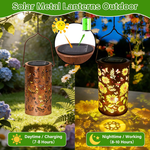 Linterna Solar Decorativa Vintage de Metal, Impermeable, para Exteriores, para Terraza, Jardín y Balcón, con 3500K - Product Image 3