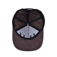 Casquette Snapback 5 Panneaux Personnalisable avec Logo Brodé 3D, en Corduroy, Style Hip Hop, pour Sport, Plein Air, Plage, Voyage, Réglable, Unisexe