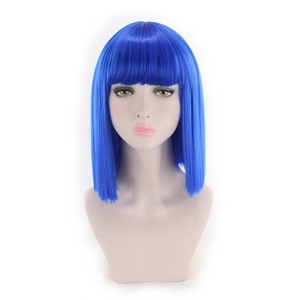Perruque d'animation européenne et américaine pour femmes, <span class=keywords><strong>cheveux</strong></span> longs et raides, frange droite, <span class=keywords><strong>coiffure</strong></span> mi-<span class=keywords><strong>courte</strong></span>, commerce transfrontalier - Product Image 5