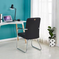 Chaise de bureau de salle de réunion du personnel en cuir PU à dossier haut rembourré sur les pieds ergonomiques en métal