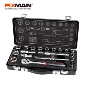 FIXMAN DIN 标准缎面金属盒子 20 个 3/8 “Dr.插座套