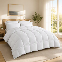 Couette en duvet de plumes de canard et d'oie blanches de qualité supérieure – Confort douillet pour toutes les saisons (printemps, été, automne, hiver)