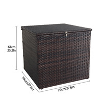 En stock, expédition directe : Table de rangement multifonctionnelle en plastique imperméable pour extérieur, jardin, balcon, cour, style pastoral