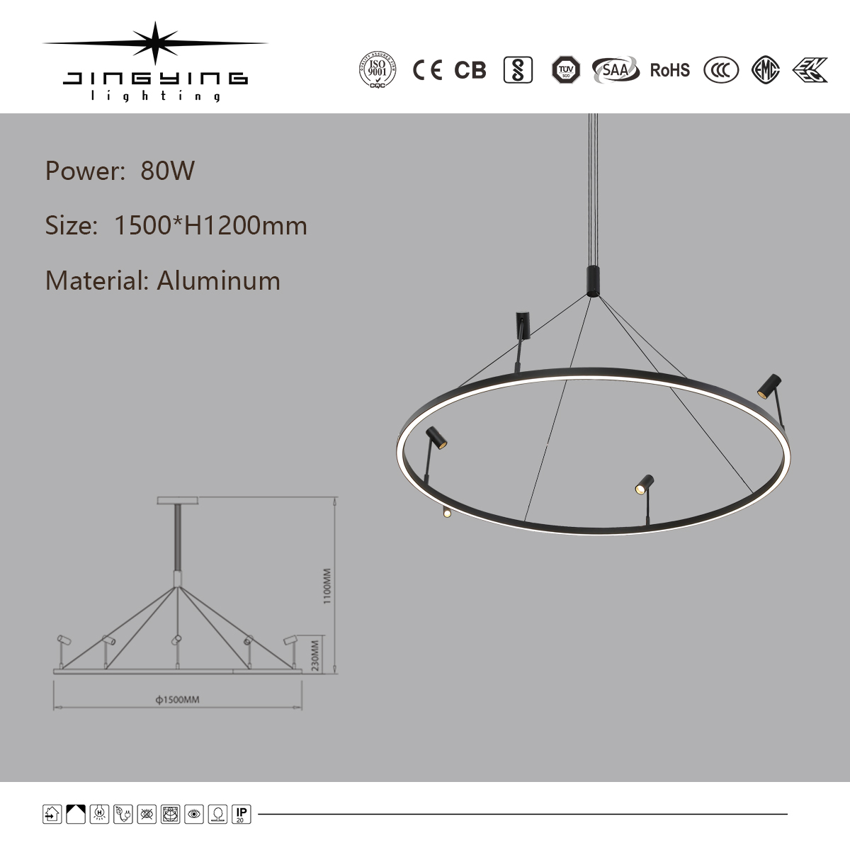 80W (1500mm)
