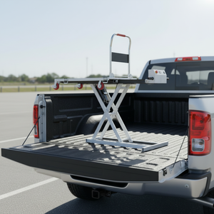 ZLZG 300KG 스틸 시저형 접이식 유압 리프트 트럭 전동 운반 핸드푸시 모바일 2M 플랫폼 높이 2인승 - Product Image 5