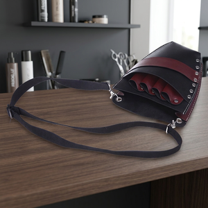 Étui pour ciseaux de barbier en cuir PU écologique ASAP, cousu à la machine, réutilisable, multifonctionnel, sac de salon pour les poils du corps - Product Image 5